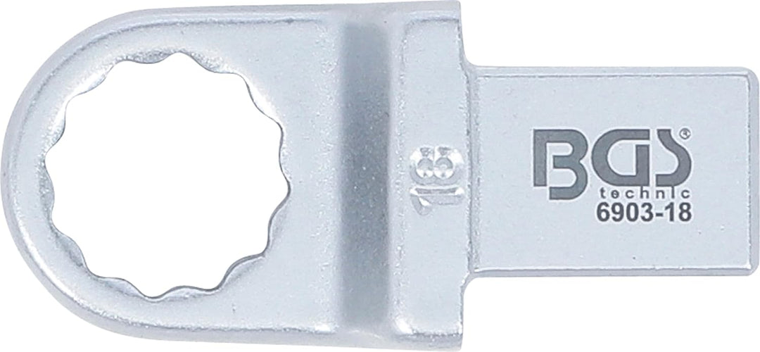BGS 6903-18 | Einsteck-Ringschlüssel | 18 mm | Aufnahme 14 x 18 mm, 18 mm