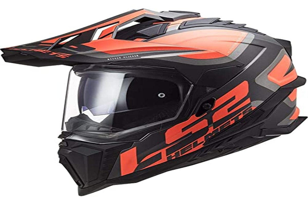 LS2, Crosshelm Motorrad Explorer Alter Matte Schwarz Neon Orange, L L Mat Black Neon Orange, L Mat B