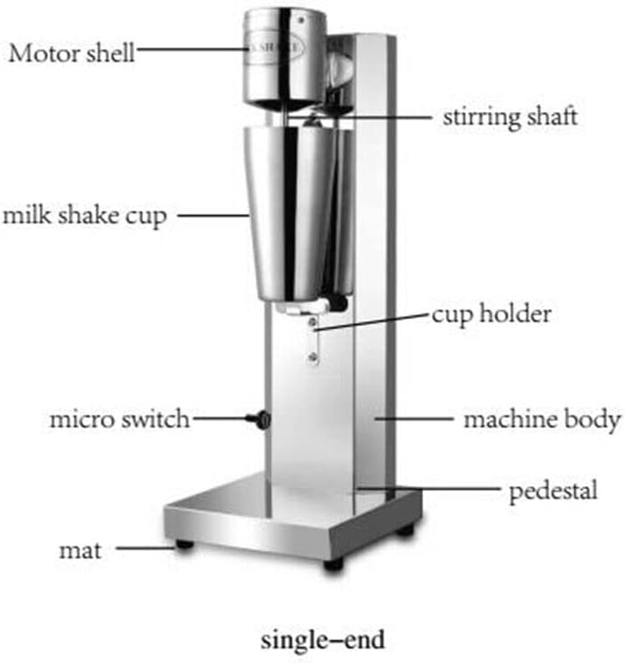 Drink Mixer Eiweiss Shaker Getränkemixer 650ml Elektrische Standmixer Milchshaker 180W Protein Smoot