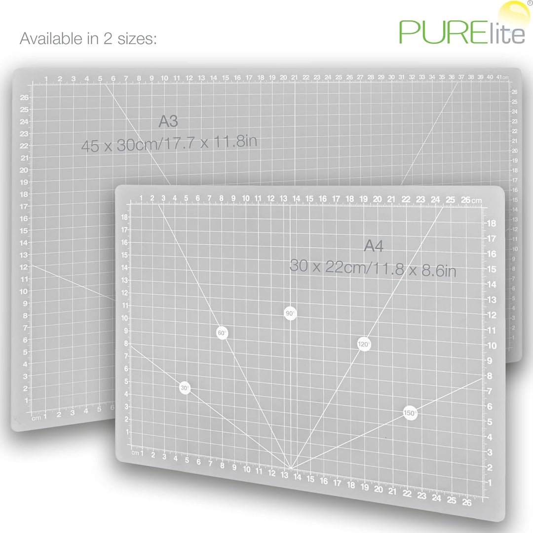 PURElite CFPL25 Transparente Schneidematte, Plastik, Durchsichtig, A3 A3 Durchsichtig, A3 Durchsicht