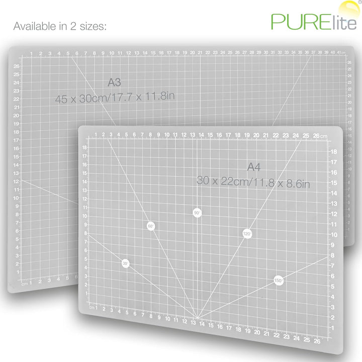 PURElite CFPL25 Transparente Schneidematte, Plastik, Durchsichtig, A3 A3 Durchsichtig, A3 Durchsicht