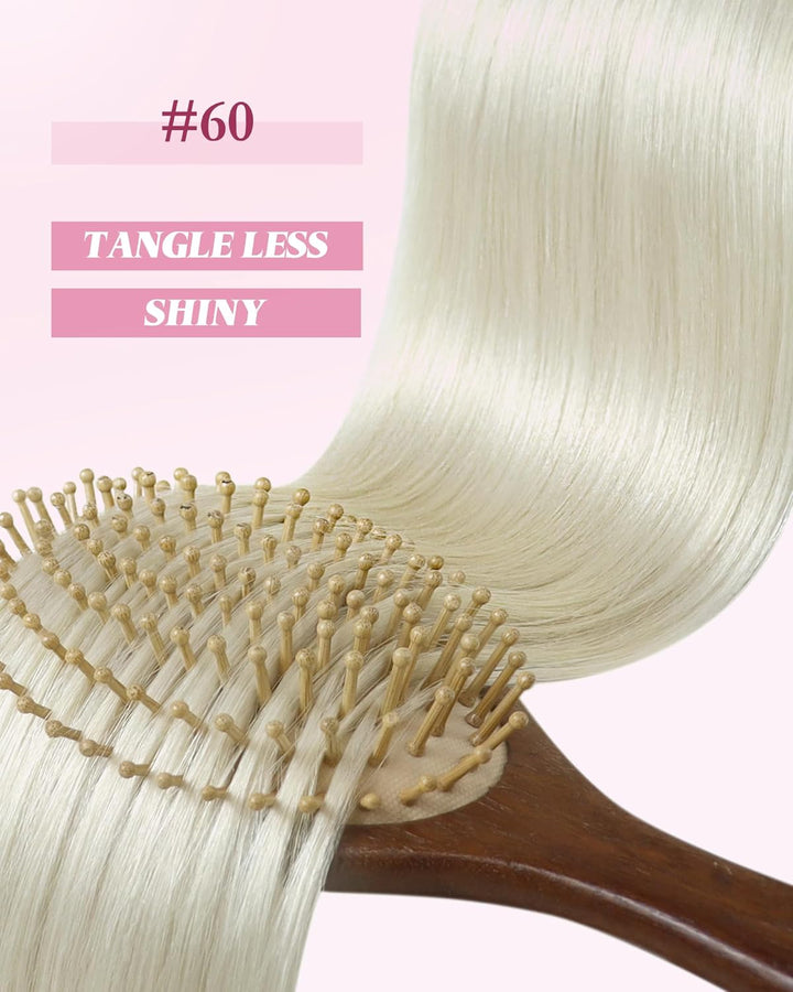 YoungSee Microring Extensions Echthaar Platinblond Microring Extensions Blond 45cm Micro Loop Hair E