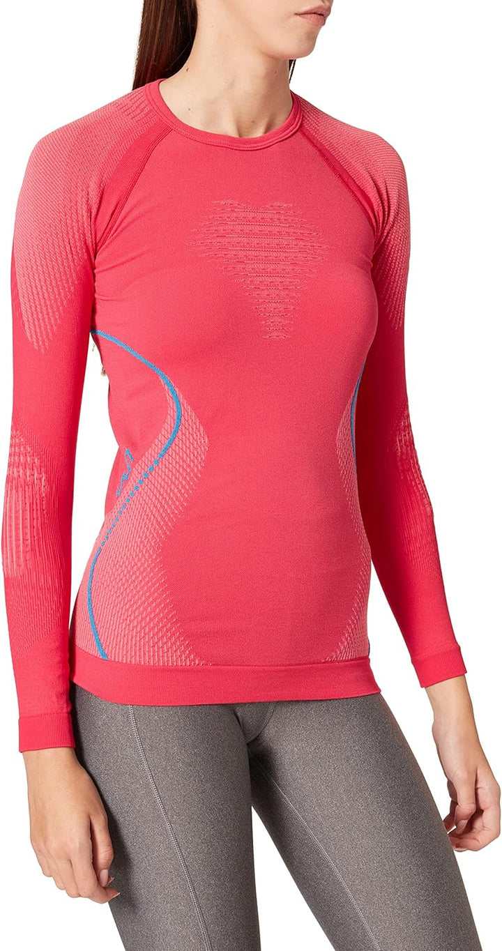 UYN Damen Evolutyon Langarmshirt, Strawberry/Pink/Turquoise, XS