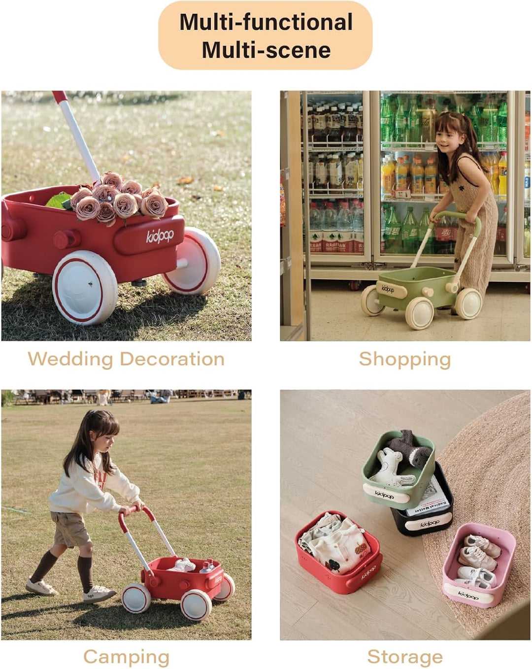 Kidpop PULA 2-in-1 Baby Lauflernwagen, Indoor und Outdoor Baby Spielzeug, Multifunktionale Lauflernh