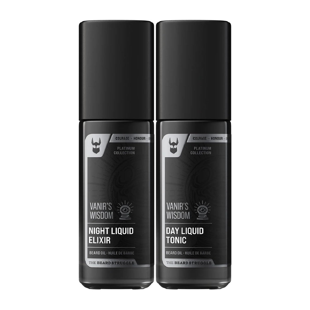 The Beard Struggle Bartöl Set Tag & Nacht – Bartpflege & Bartwuchsöl Bundle für Männer – Feuchtigkei