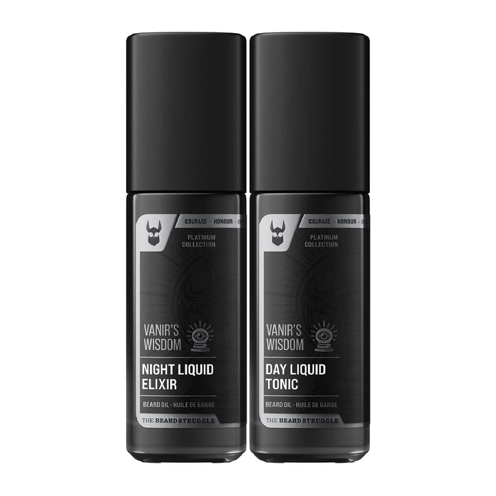 The Beard Struggle Bartöl Set Tag & Nacht – Bartpflege & Bartwuchsöl Bundle für Männer – Feuchtigkei