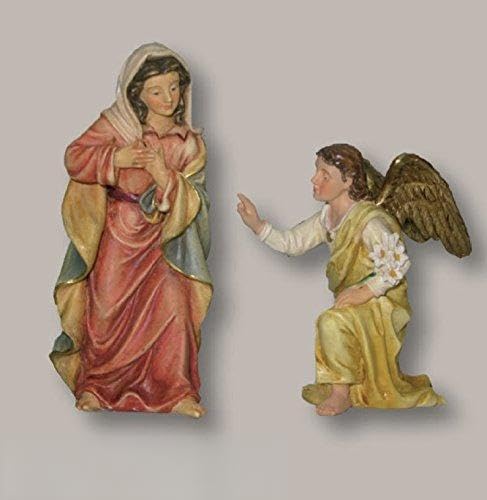 Unbekannt Passionsfiguren: Maria Verkündigung mit Engel, für ca. 5cm Figuren