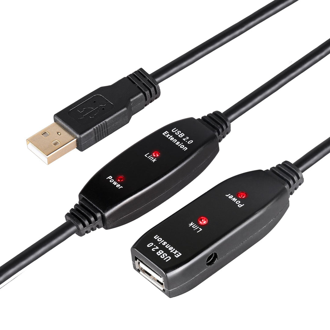 baolongking USB-Verlängerungskabel, 5 m, 10 m, 15 m, 20 m, USB 2.0, aktiver Repeater-A-Stecker auf A
