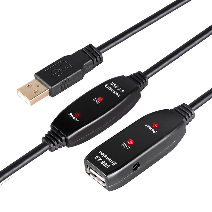 baolongking USB-Verlängerungskabel, 5 m, 10 m, 15 m, 20 m, USB 2.0, aktiver Repeater-A-Stecker auf A