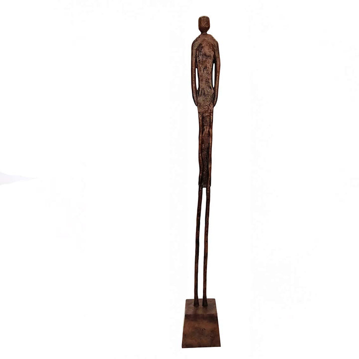 Casablanca Deko Skulptur Figur XXL - Augusta Aluminium braun Antikfinish Männerkörper auf Basis H: 1