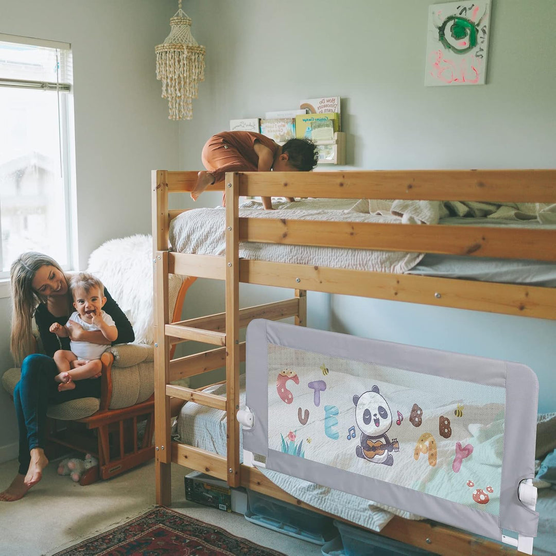 CCLIFE Bettgitter Bettschutzgitter Klappbar 150cm Anti-Fall für Baby Kinder Babybettgitter Kinderbet