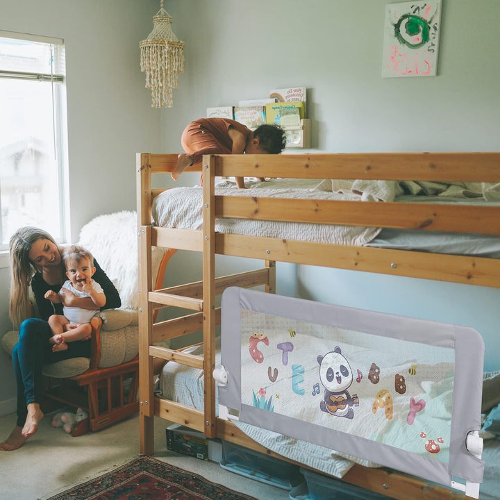 CCLIFE Bettgitter Bettschutzgitter Klappbar 150cm Anti-Fall für Baby Kinder Babybettgitter Kinderbet