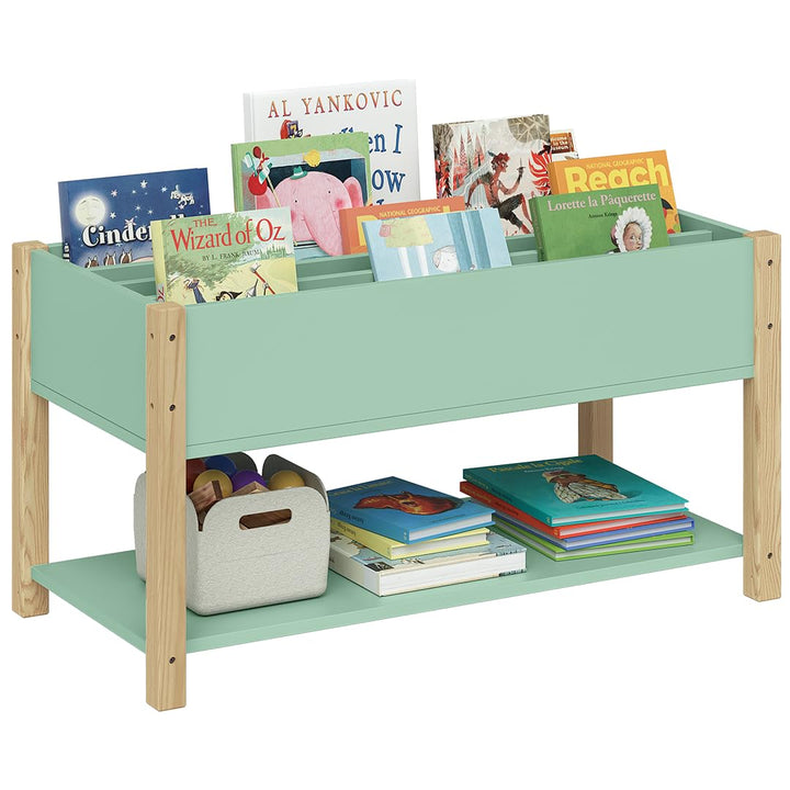 Bellabino Teme Bücherregal Kinderzimmer – Kinderbücherregal mit 4 Fächern – Montessori Bücherregal m