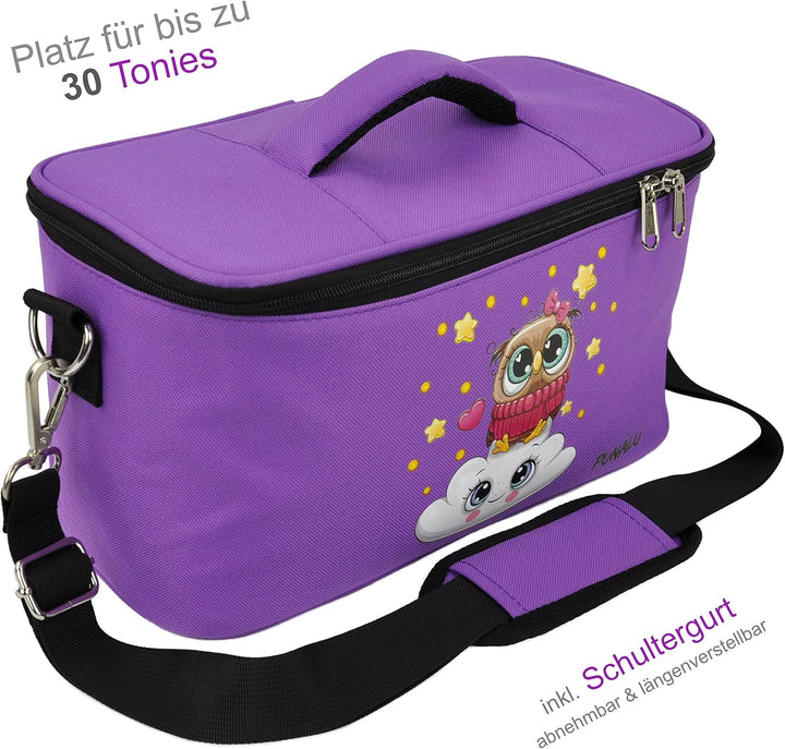 PUNALU Tasche für Toniebox inkl. Schutzfolie passend für Toniebox, Platz für 30 Tonies, Ladegerät un