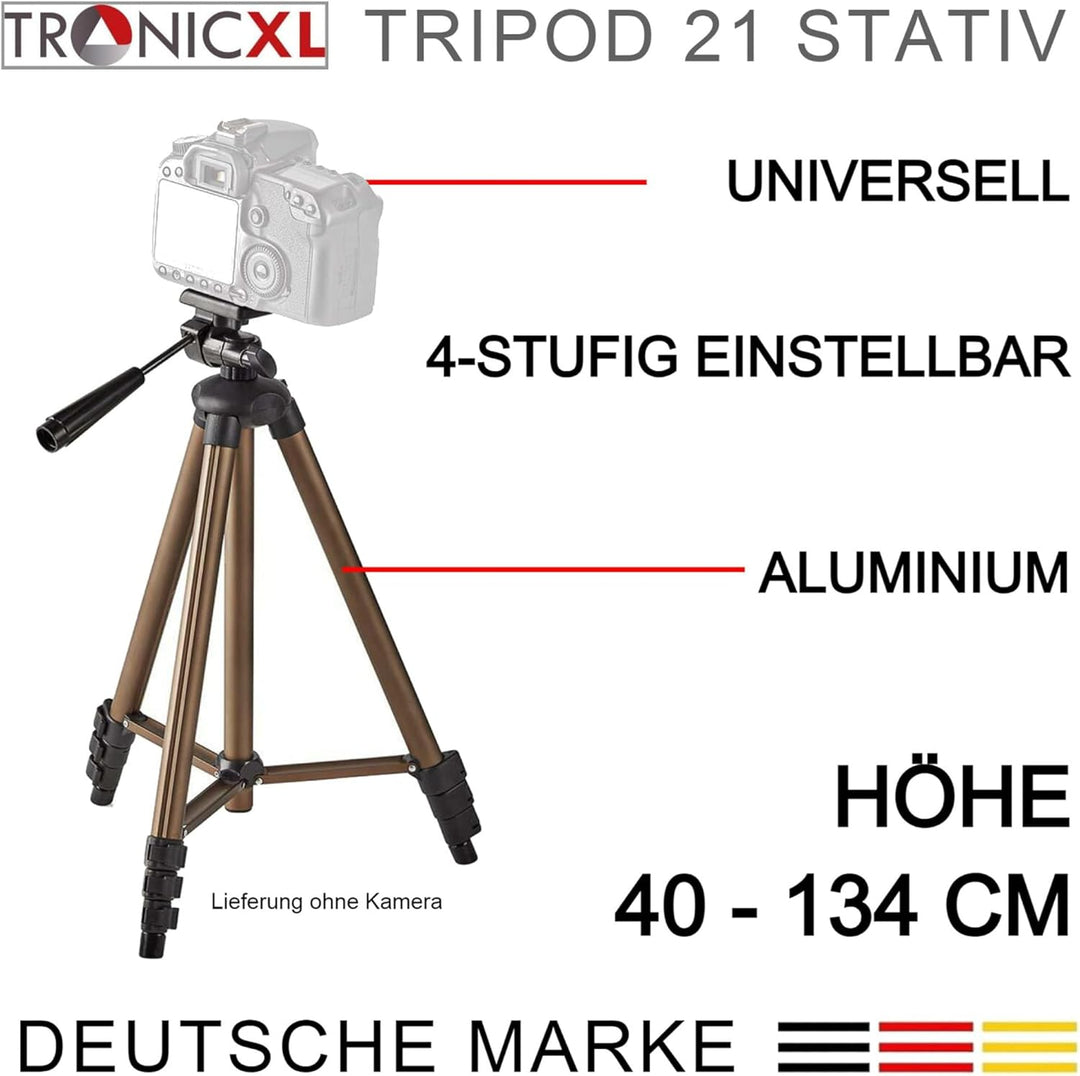 TronicXL Tripod 21W Stativ für Webcam kompatibel mit Logitech C920 Brio 4K C925e C922x C922 C930e C9