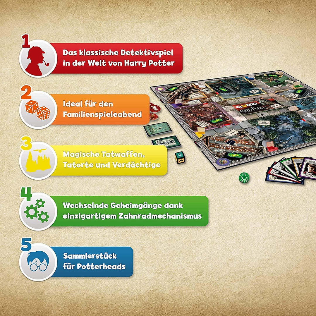 Cluedo - Harry Potter Collector's Edition - Harry Potter Fanartikel - Alter 9+ - Deutsch, Harry Pott