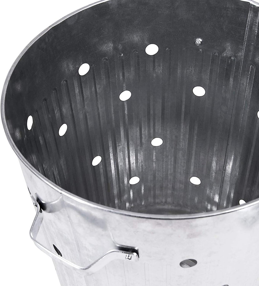 XL Feuertonne 75 Liter verzinkt Feuerschale Feuerfass aus Metall Gartenabfall Verbrennungstonne Gart