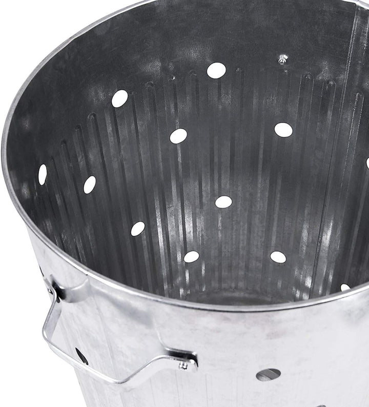 XL Feuertonne 75 Liter verzinkt Feuerschale Feuerfass aus Metall Gartenabfall Verbrennungstonne Gart
