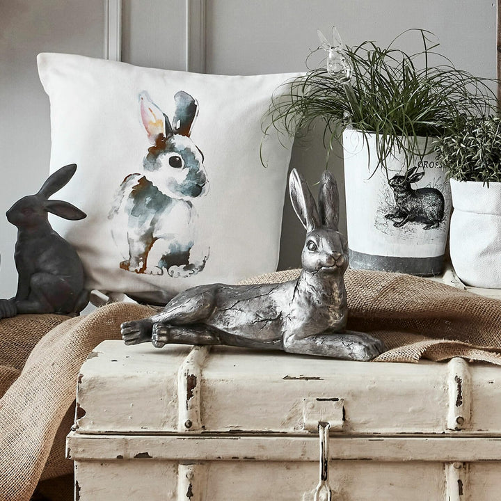 Loberon® Hase Fiorentin, von Hand geformt, handbemalt, zart glänzendes Design, Osterhase, Ostern, Os