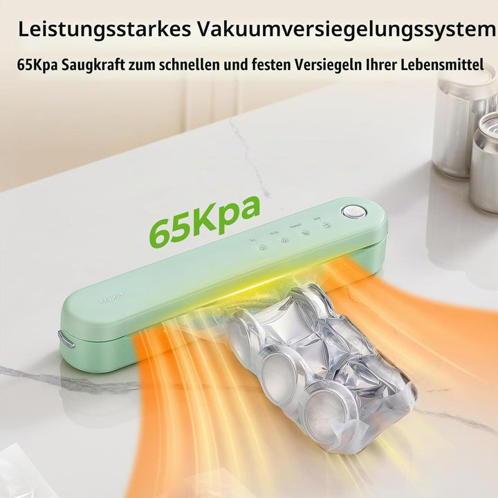 TOKIT 5-in-1-Vakuumierer für Lebensmittel, Automatische One-Touch-Vakuumiermaschine, Kompakte Vakuum