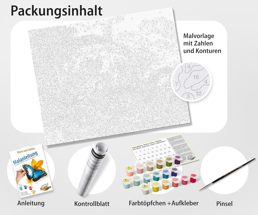 Schipper 609130897 Malen nach Zahlen – Englischer Buchladen - Bilder malen für Erwachsene, inklusive