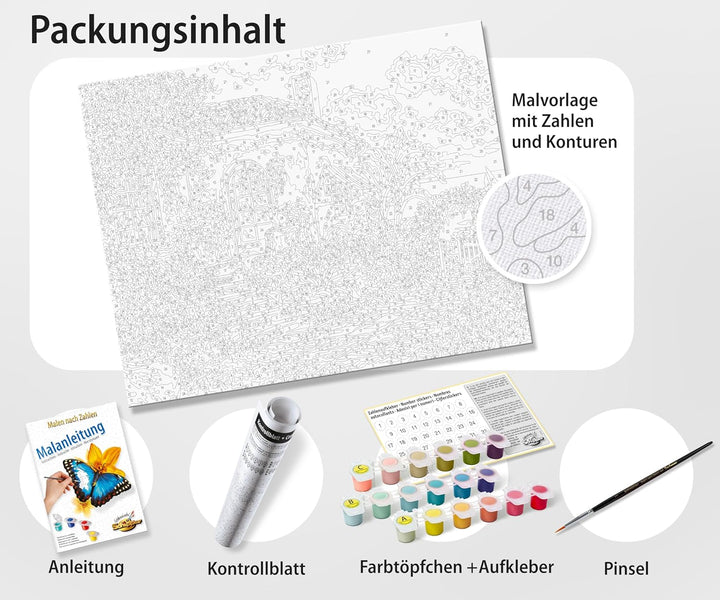 Schipper 609130897 Malen nach Zahlen – Englischer Buchladen - Bilder malen für Erwachsene, inklusive