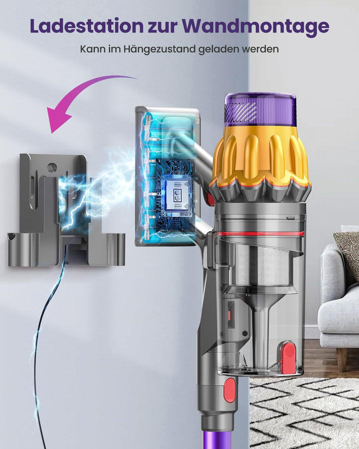 Akku Staubsauger Kabellos mit 2 Akkupacks, 150Min/55000Pa/600W, 2.0L AkkuStaubsauger mit Display/Ant