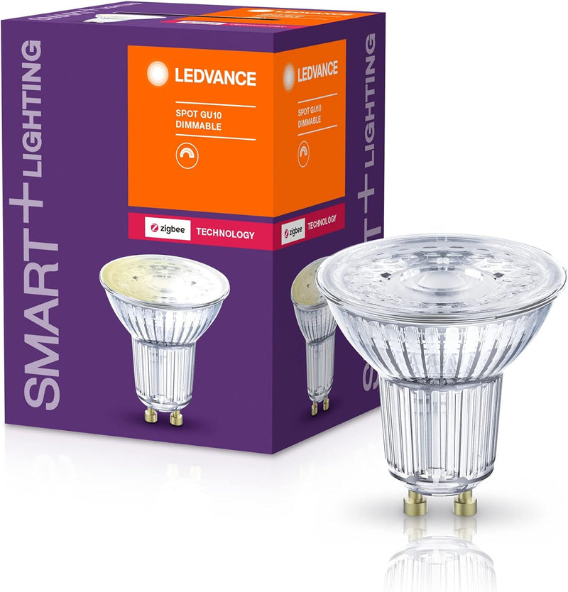 LEDVANCE Smart+ LED, ZigBee GU10 Reflektor, warmweiss, dimmbar, Direkt kompatibel mit Echo Plus und