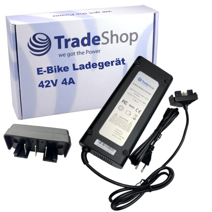Trade-Shop Netzteil Ladegerät Ladekabel 42V 4A kompatibel mit Bosch Power Pack 400 ClassicLine EBike