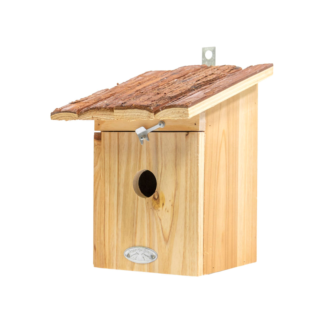 mgc24 Vogelhaus für Kohlmeise - Wildvogel Nistkasten zum Aufhängen für Garten und Balkon, aus Holz w