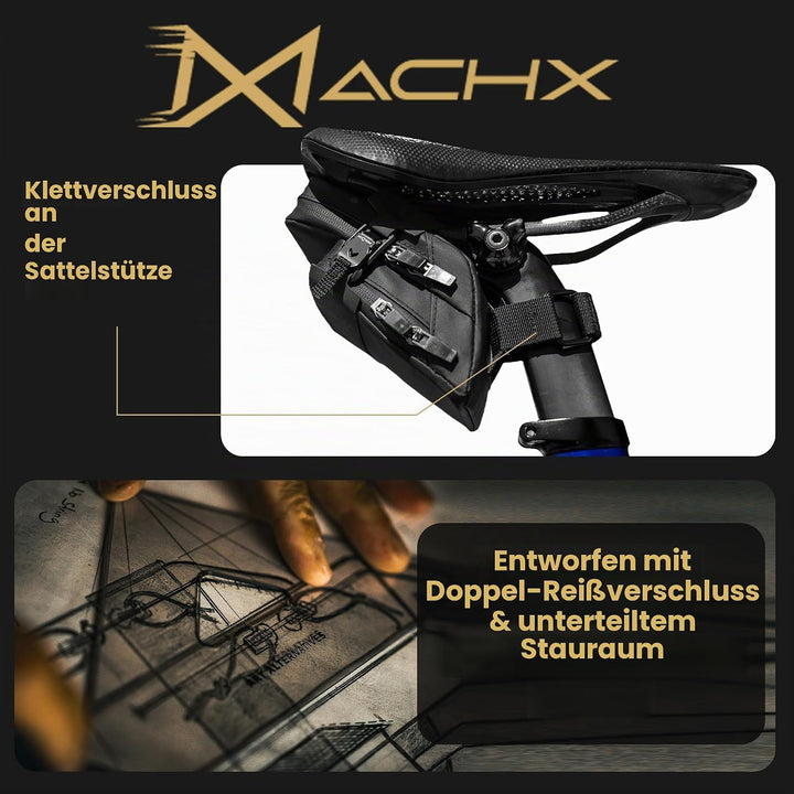 Lumiere &amp; Co. Magnetische Schnellverschluss-Satteltasche – 7″ × 3″ × 3″ | Doppeltes Fach, Flaches Zi