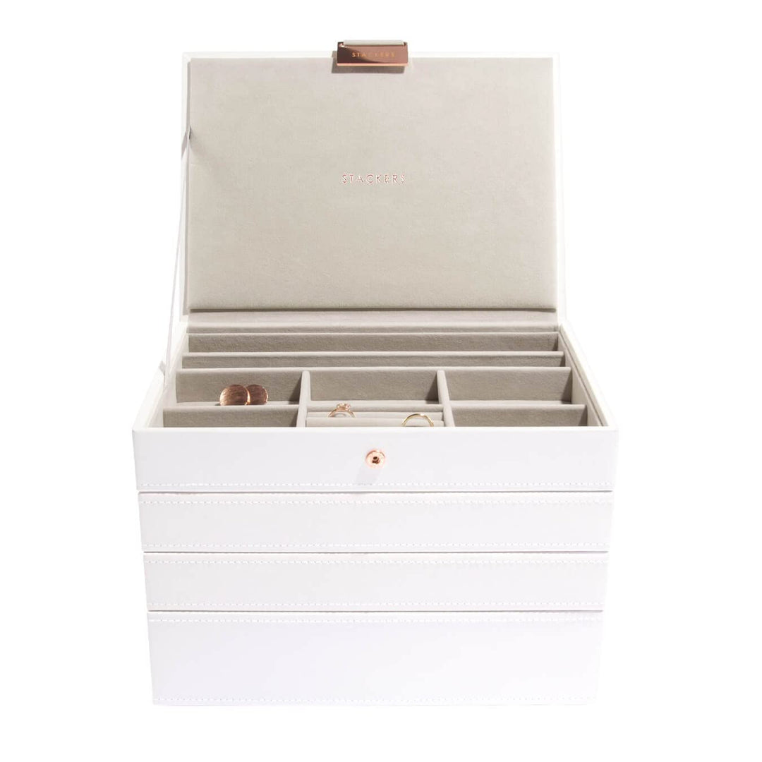 Stackers Weiss & Roségold Klassisch Schmuckschatulle -4 White & Rose Gold, White & Rose Gold
