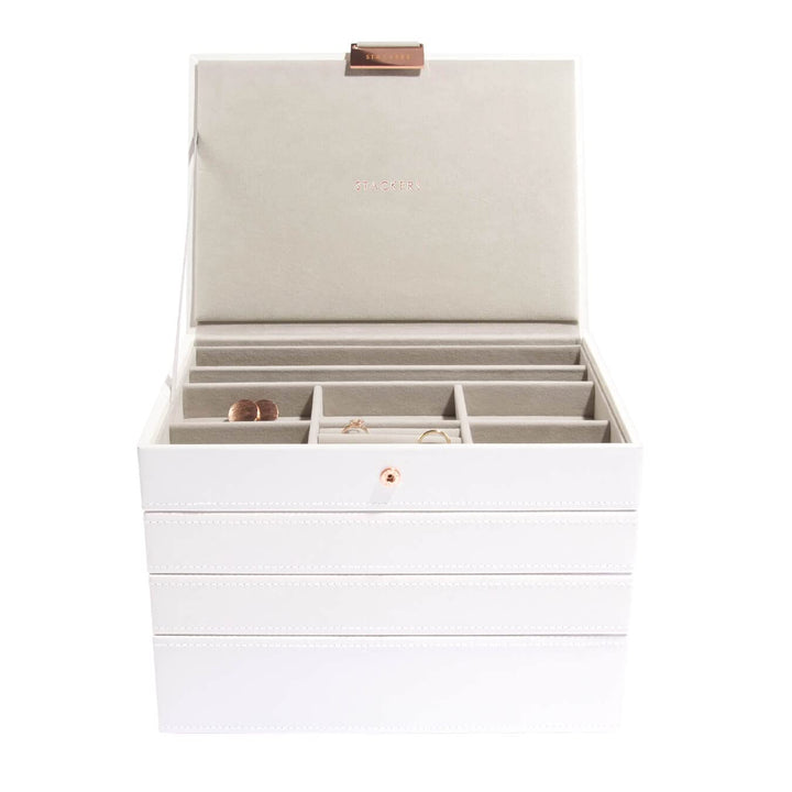 Stackers Weiss & Roségold Klassisch Schmuckschatulle -4 White & Rose Gold, White & Rose Gold