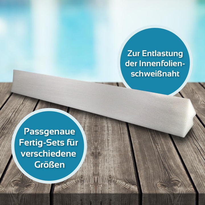 POOL Total Eckeinlagen für 8,00 x 4,00 m Ovalbecken - Erleichtern die Reinigung und schützen die Fol