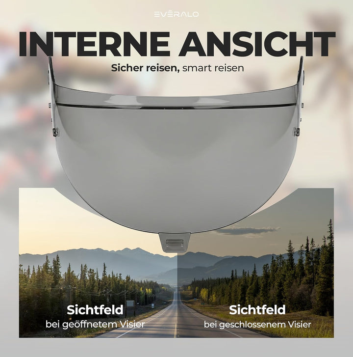 kompatibel mit Visier Shark Skwall i3 - DSkwall 3 - Ridill 2 - Skwal Cup - VZ400 (Light Schwarz) | E
