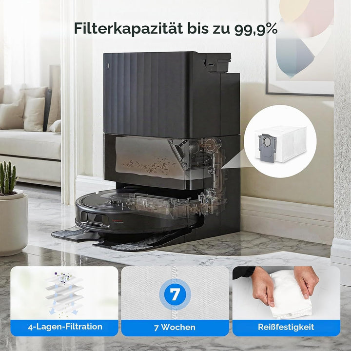 26 Ersatzzubehör für Roborock QV 35A / QV 35S / QR 798 / QR 598 Staubsauger Roboter, 6 Staubbeutel,