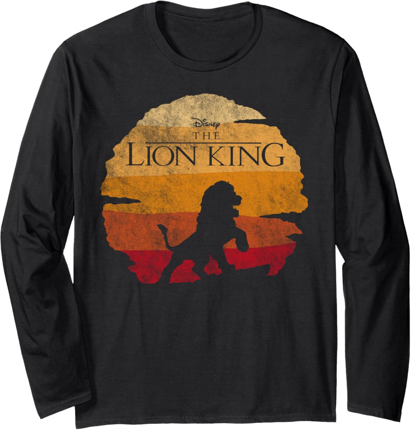 Disney The Lion King Simba Sunset Paint Swipe Silhouette Langarmshirt