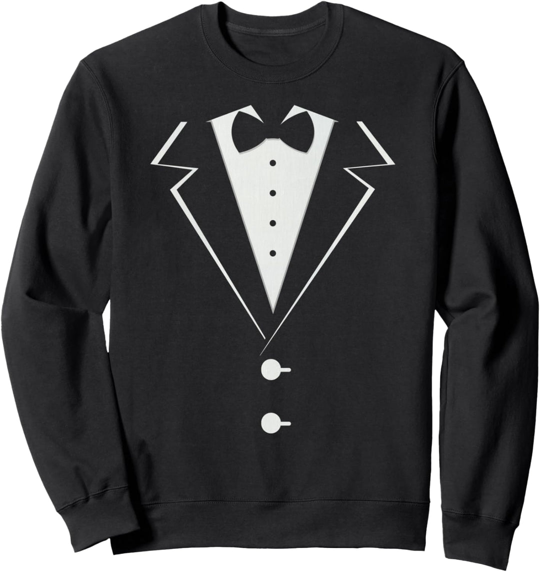 Tuxedo mit Schleife Lustige Anzug Kostüm für Herren Jungen Sweatshirt