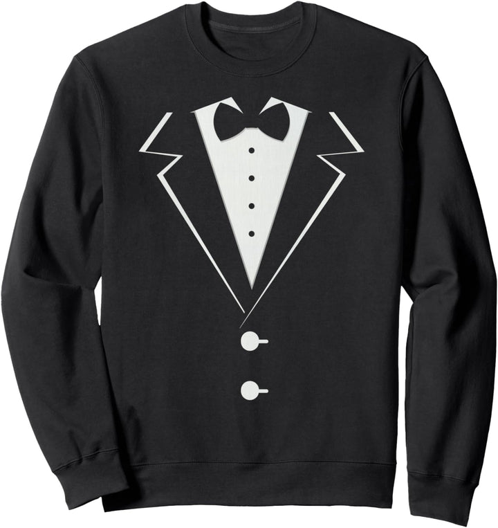 Tuxedo mit Schleife Lustige Anzug Kostüm für Herren Jungen Sweatshirt