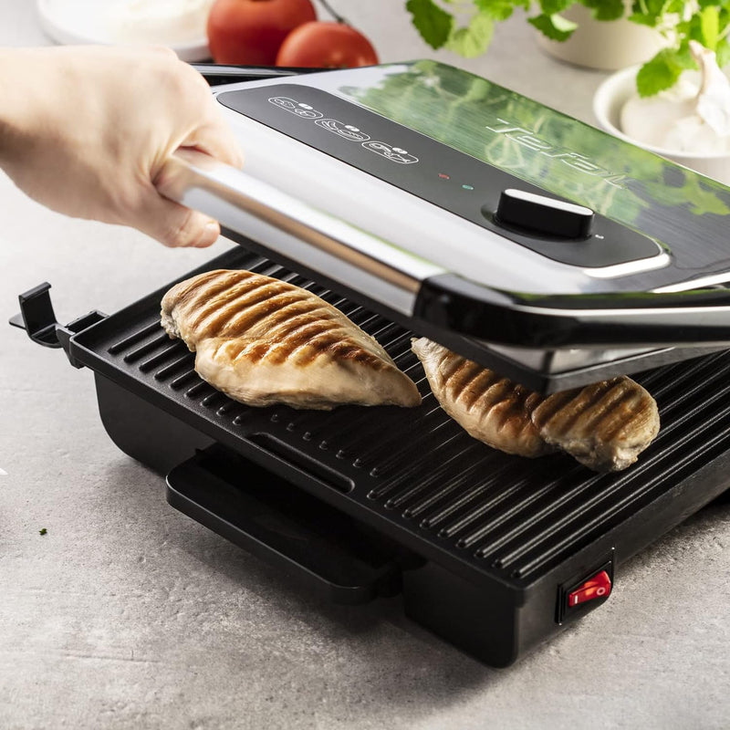 Tefal Kontaktgrill Inicio Adjust GC242D | Elektrogrill | Panini, Toasts, Steak | Regelbarer Thermost