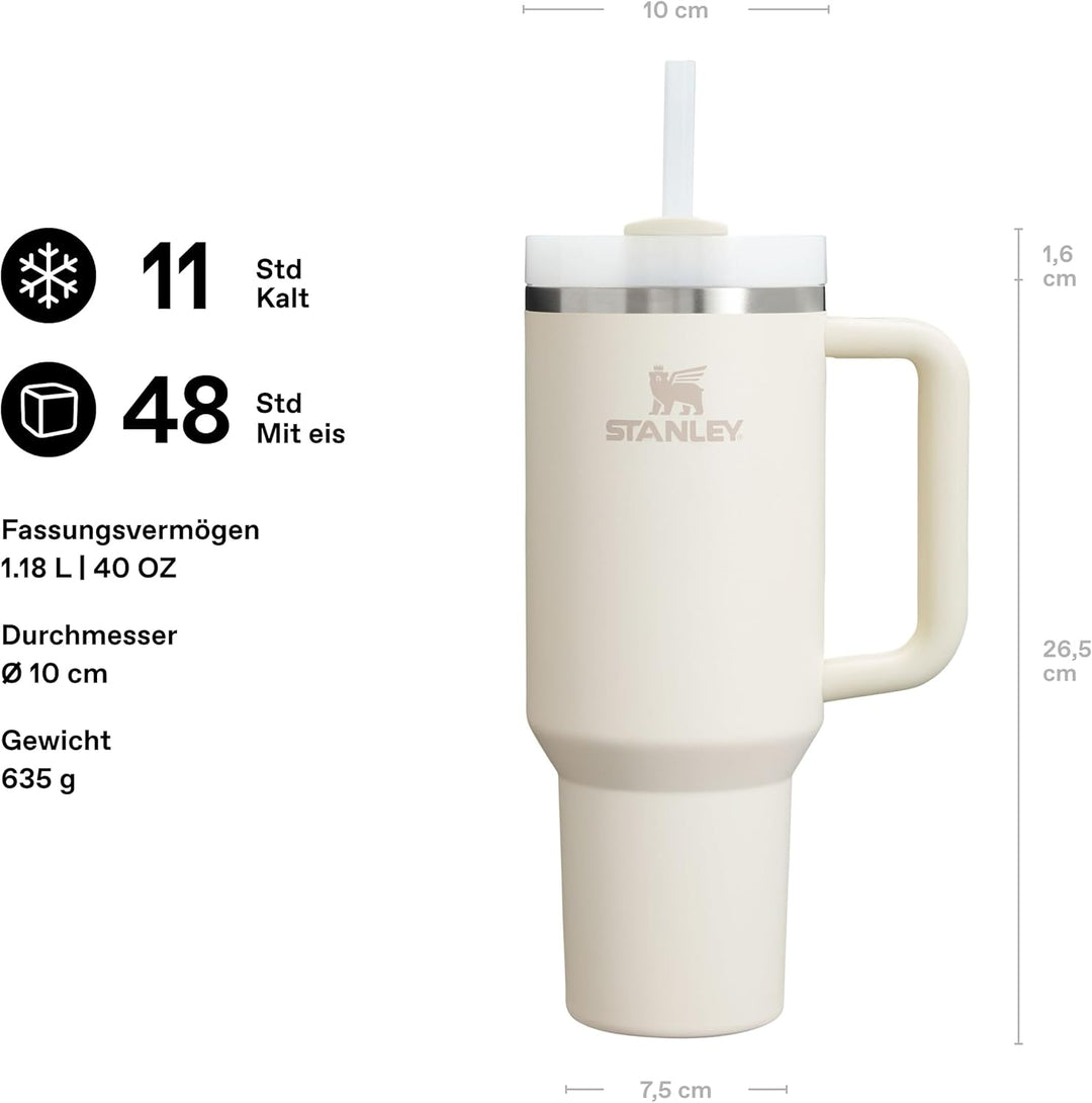 STANLEY 1913 Quencher H2.0 Flowstate Trinkflasche Mit Strohhalm 1.2L - Thermobecher Kühlt 11 Stunden