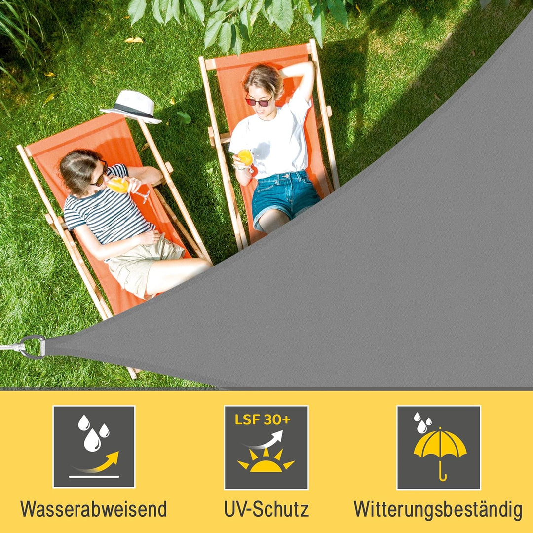 Sol Royal Sonnensegel dreieckig Wasserdicht 3x3x3m Terrasse – Sonnensegel Balkon Segeltuch UV Sonnen