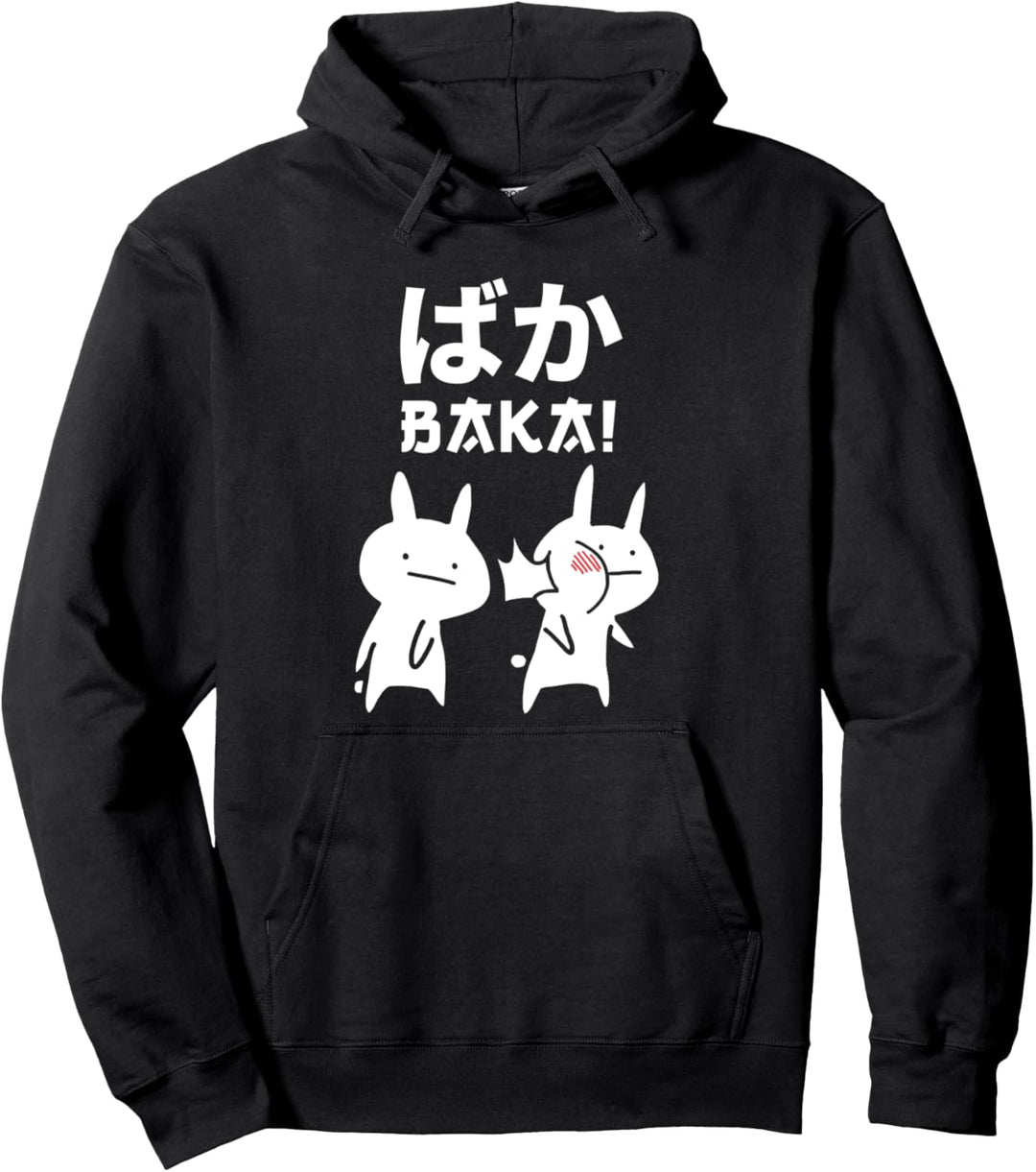Lustiges Japan Baka Rabbit Ohrfeigen Anime und Manga Pullover Hoodie