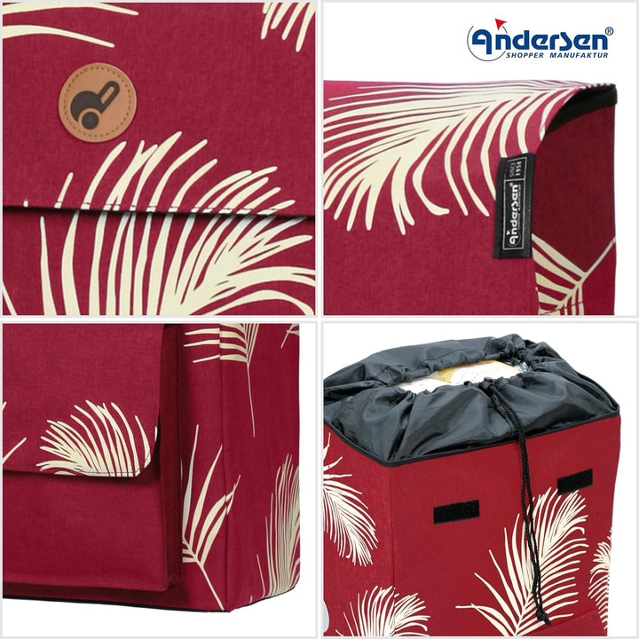 Andersen Einkaufstrolley Ersatztasche - 51 Liter - Seiten- & Fronttasche - extra Innenfach - wassera