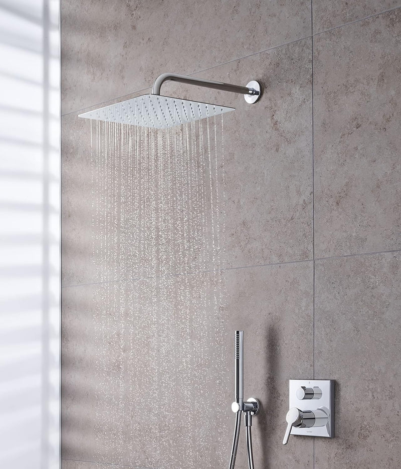 Duravit UV0660031010 Universal Duschkopf aus Edelstahl, Duschbrause mit Strahlart Rain, Duscharmatur