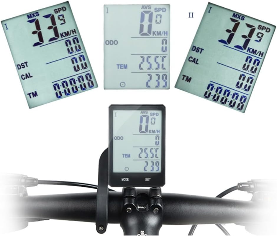 BESPORTBLE Fahrradgeschwindigkeit Statisches Heimtrainer Fahrrad Kabelgebundener Tachometer Tacho Mi