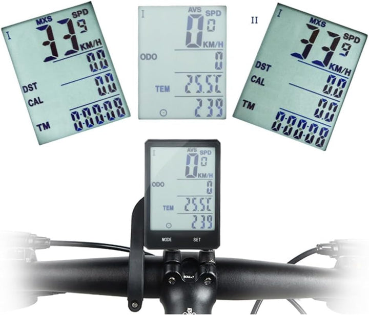 BESPORTBLE Fahrradgeschwindigkeit Statisches Heimtrainer Fahrrad Kabelgebundener Tachometer Tacho Mi
