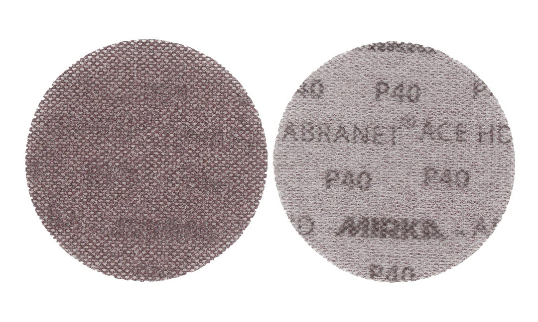 Mirka Abranet Ace HD Netz Schleifscheiben Ø 125mm Klett/Korn P40 / 25 Stk & Abranet Netz-Schleifsche