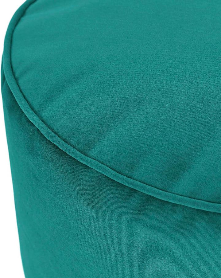 Icon Runder Sitzpuff „Milano“, XL Samt Sitzsack Hocker, Gross Fusshocker für das Wohnzimmer, Sitzkis