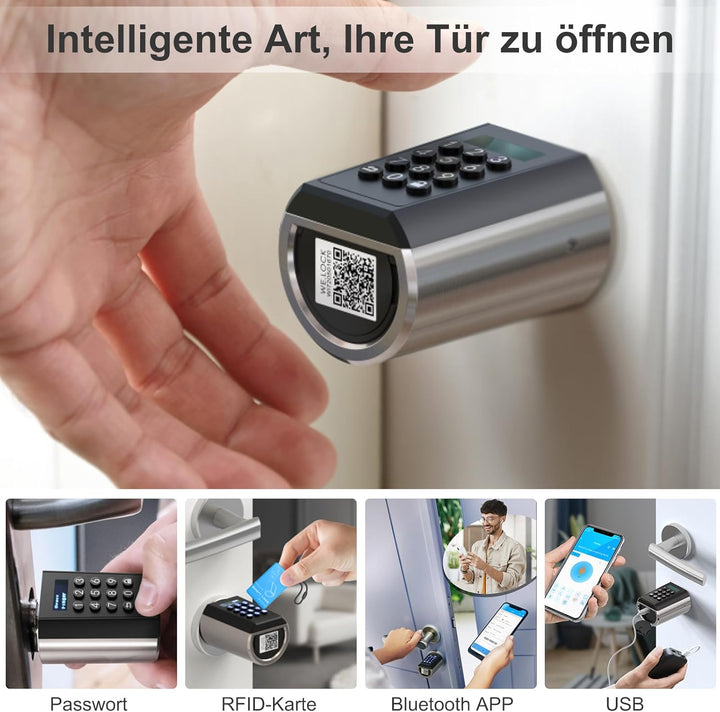 WELOCK PCB51 Elektronisches Türschloss mit Passwort,RFID-Karte,APP,WiFi,Elektronisches Türschloss ha